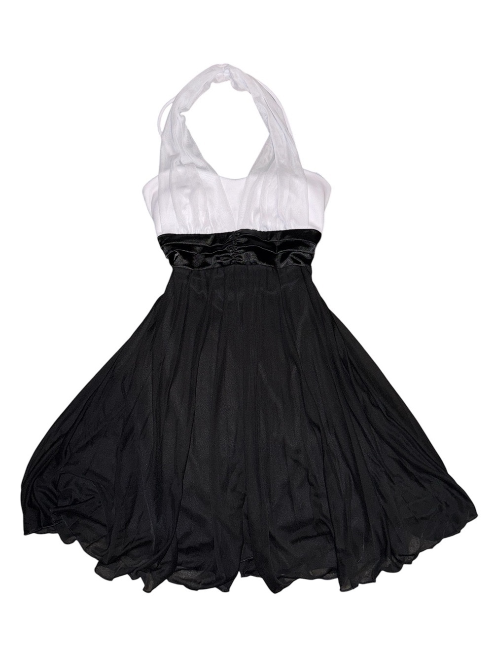 Black and White Halter Taboo Dress